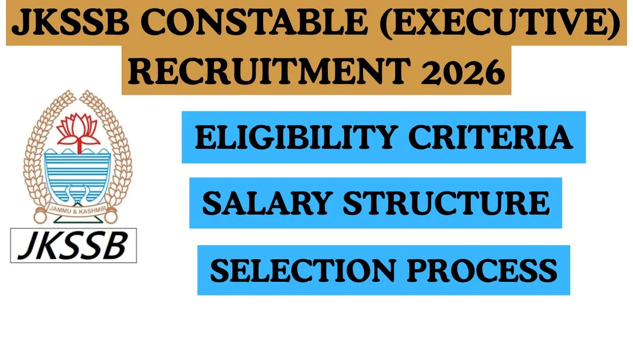 JKSSB Constable (Executive) Recruitment 2026 > Notification Highlights, Selection Stages and Salary Structure