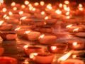 A warm display of diya lamps creating a festive atmosphere during Diwali, the Festival of Lights.